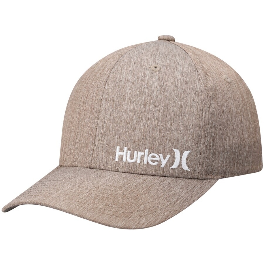 NWOT Hurley Corp Textured Flex Fit Hat - Heather Brown L/XL